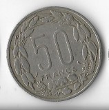 Moneda 50 francs 1961 - Congo, Gabon, Ciad