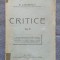 E. Lovinescu - Critice (vol. II, princeps) (1910)