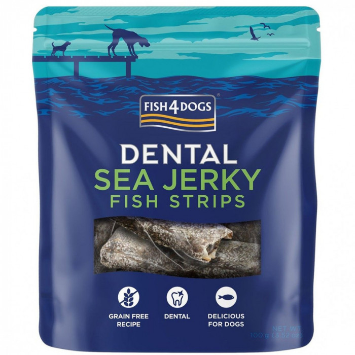 FISH4DOGS Dental Sea Jerky Fish Strips 100 g