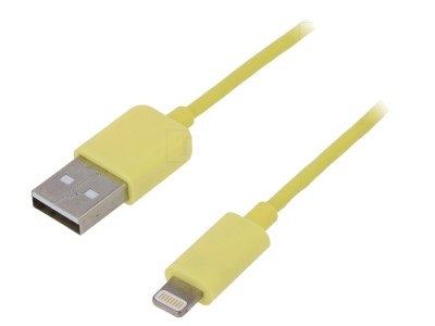 Cablu USB 2.0 Apple Lightning 1m Galben foto