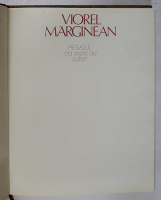 VIOREL MARGINEAN-PEISAJUL CA STARE DE SUFLET- VASILE DRAGUT,BUC.1982 foto