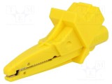 Bornă crocodil 20A 1kVDC galbenă 4mm ELECTRO-PJP