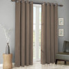 Draperie din catifea cu inele argintii, Madison, 250x255 cm, densitate 700 g/ml, Coffee, 1 buc