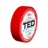 Banda izolatoare 10m x 19mm Rosie, TED, Ted Electric