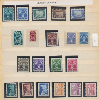ROMANIA lot timbre fiscal-postale fondul aviatiei emise in perioada interbelica foto