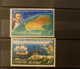 PC64 - NORFOLK 1970 Aniversare Cook, serie MNH, 2v, Nestampilat