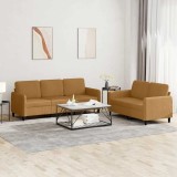 vidaXL Set canapea 2 piese, maro, catifea 3202021