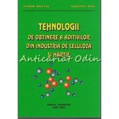 Tehnologii De Obtinere A Aditivilor Din Industria De Celuloza Si Hartie