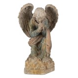 Cumpara ieftin Figurina Inger ceramica verde bej 41x45x65 cm