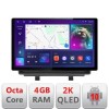 Navigatie Opel Zafira C 2011-2019 Qled 2K Octa Core 4+64 LTE 4G DSP Wifi 5Ghz android auto carplay radio gps internet KIT-zafira-c+EDT-E413-2K CarStor