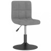 Scaun Bucatarie Pivotant Gri Deschis Catifea, Inaltime Reglabila, 360 Grade