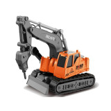 Jucarie excavator cu sunete si lumini 25 cm portocaliu, Generic