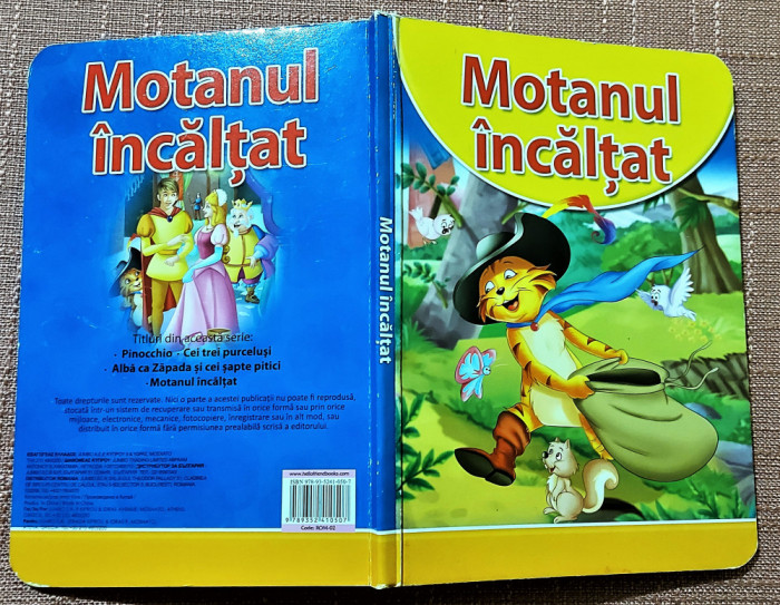 Motanul incaltat - Carte pentru copii cu ilustratii color, cartonata