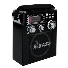 Radio portabil fm/am/sw, mp3 player, slot usb sd, design retro, waxiba foto