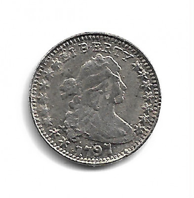 USA Draped Bust Small Eagle HALF DIMES Coin 1797 - Replica Muzeu foto