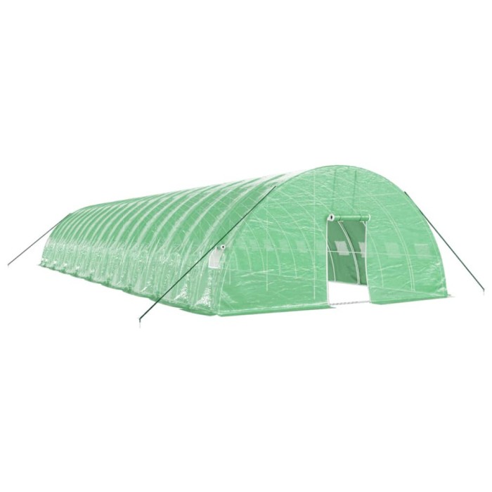 Sera cu cadru din otel, verde, 108 m&sup2;, 18x6x2,85 m