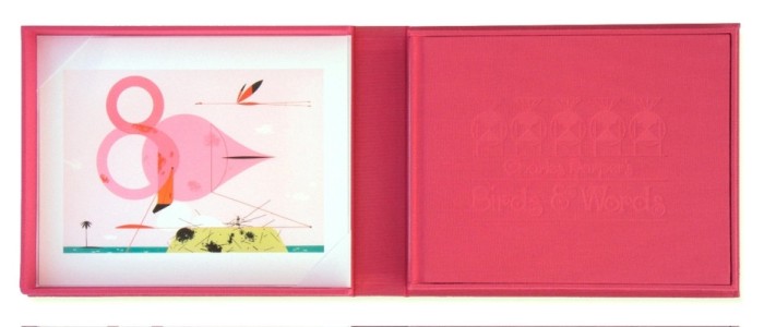 Charles Harper&#039;s Birds &amp; Words: W Flamingo Print [With Flamingo Print]
