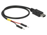 Cablu USB 2.0 DELOCK 85414 Mini USB B 1pin x2 0,3m Negru