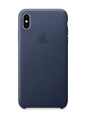 Protectie Spate Apple Leather MRWU2ZM/A pentru iPhone XS Max (Albastru)