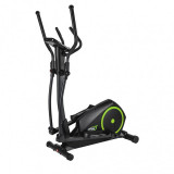 Bicicleta eliptica, DHS 3729, control digital, 8 trepte, cu Power Management System, sens dublu de pedalare, negru/verde