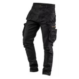 Pantaloni de lucru cu 5 buzunare, model DENIM, negru, marime XXL, NEO GartenVIP DiyLine