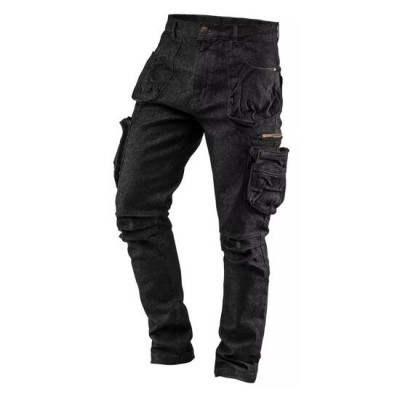 Pantaloni de lucru cu 5 buzunare, model DENIM, negru, marime L, NEO GartenVIP DiyLine foto