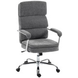 HOMCOM Scaun home office, scaun de birou reglabil pe &icirc;nălțime, rotativ 360&deg; pentru biroul de acasă, Gri | Aosom Romania