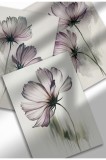 PF-SET6|Set de 3 postere cu flori pastelate, imprimeuri botanice pe p&acirc;nză &icirc;n acuarelă, artă murală florală minimalistă | 3 x A4 (21 x 29.7 cm) - PF-SE