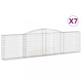 Cumpara ieftin Cosuri gabion arcuite 7 buc, 400x30x100/120 cm fier galvanizat