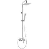 Set de dus Ferro, baterie perete, cartus ceramic, limitator debit, bara dus culisanta 774-1254mm, cap dus fix 200mm, articulatie sferica, dus mobil 1