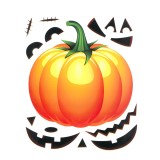 Set autocolante pentru fereastra de Halloween - dovleac - 15 piese