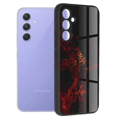 Husa pentru Samsung Galaxy A54 - Techsuit Glaze Series - Red Nebula foto