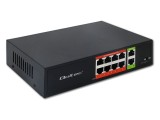 Switch Ethernet QOLTEC 52290 IEC C13, 8 porturi RJ45, 100m, negru
