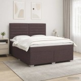 Cumpara ieftin Pat boxspring cu saltea Maro inchis 160 x 200 cm Tesatura
