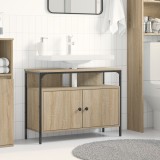 vidaXL Dulap chiuvetă de baie stejar sonoma 80x30x60 cm lemn prelucrat