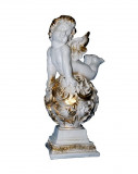 Cumpara ieftin Statueta decorativa, Inger, Alb, 50 cm, DV69-2Z