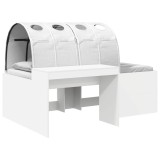 vidaXL Cadru de Pat cu Accesorii 3 pcs Stejar Artisan și Alb 3423683