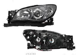 Far Subaru Impreza 09.2007-12.2012 DEPO partea Stanga electric fara motoras tip bec H7+HB3, culoare rama negru foto