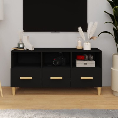 Gossi comoda tv, negru, 102x36x50 cm, lemn compozit foto