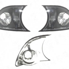 Lampa semnalizare fata Bmw Seria 3 (E46), Coupe/Cabrio, 10.2001-03.2003, fata, Stanga+Dreapta, PY21W; negru, transparent; fara suport becuri; tuning,