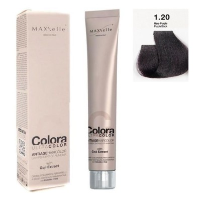 Negru Violet 1.20 Vopsea Colora MaXXelle cu extract de goji 100 ml foto
