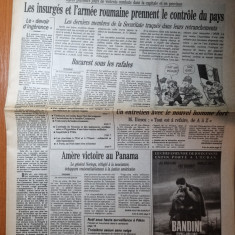 ziarul francez "le monde" 26 decembrie 1989-articol si foto revolutia romana