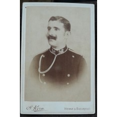 Fotografie pe carton, militar 1894