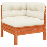 Cumpara ieftin Canapea de colt cu perne pentru gradina, maro ceruit