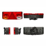 Stop lampa spate 12/24V; cu cablu; dreptunghiular; montare surub cu spatiu 150mm; LED+P21W; Latime: 350 mm; Inaltime: 131 mm; adancime: 81 mm; partea