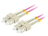 Patch cord cu fibră OM4 SC/UPC, 2m, duplex, violet