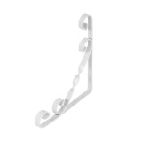 Consola decorativa, din otel, alba, 205 x 205 x 14 mm