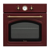 Cuptor incorporabil Fram FBO-V659GCA-RBD, Electric, 65 l, Clasa A, Timer Analog, Grill, Iluminare, Design rustic, Rosu