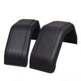 vidaXL 2x Aparatoare Noroi Remorca 220x760mm Negru PP Aripa Protectie Roti Remorci Auto