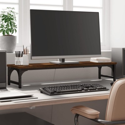 vidaXL Suport pentru monitor, stejar maro, 85x23x15,5 cm lemn compozit foto